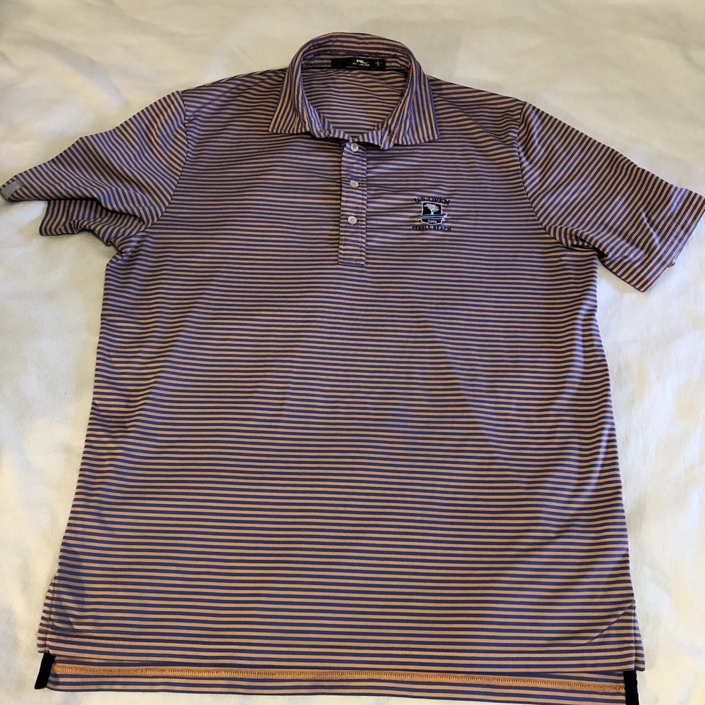 Polo Ralph Lauren RLX Mens 2019 US Open pebble Beach Polo Sz L Golf Preppy